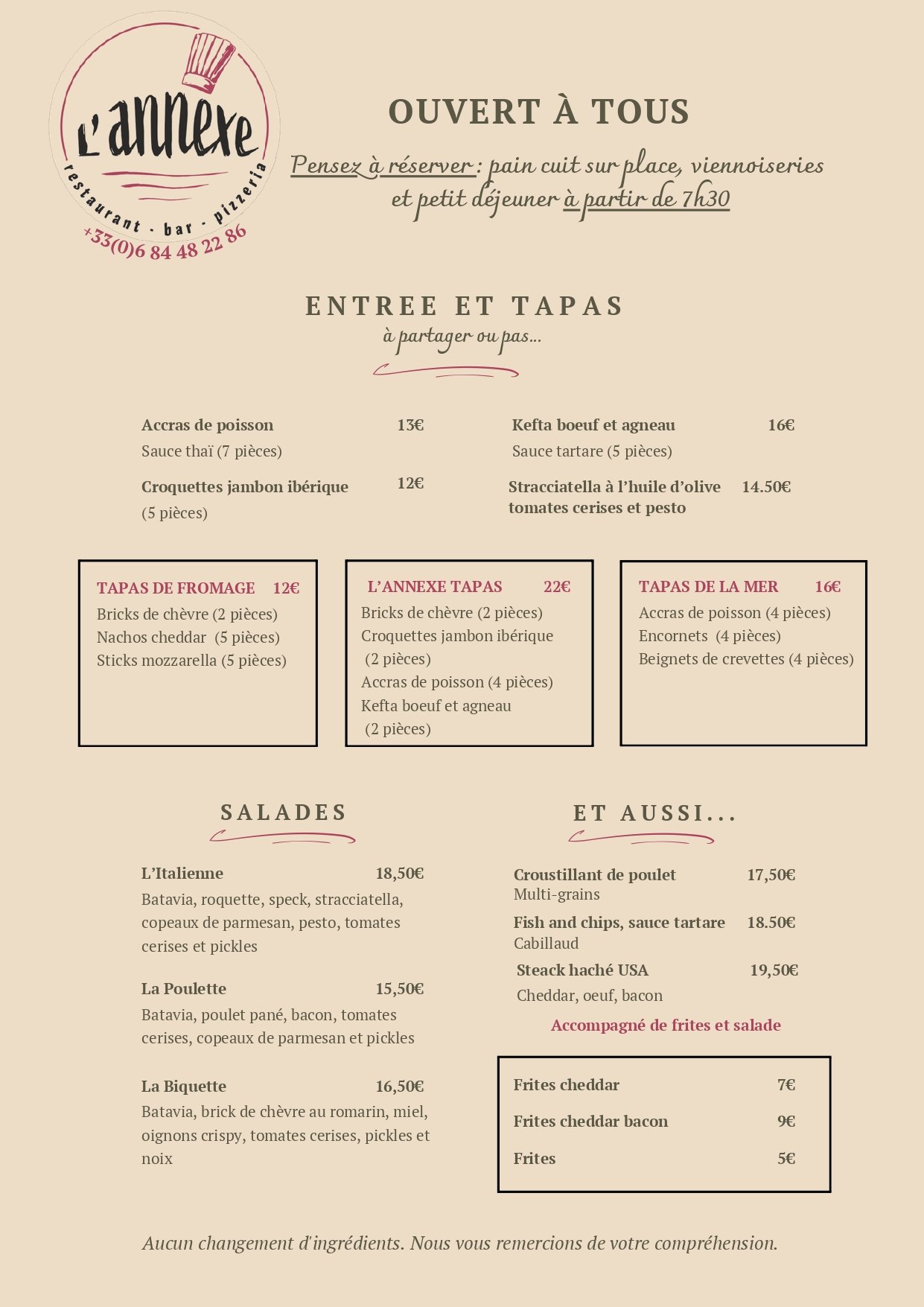 Menu page 1