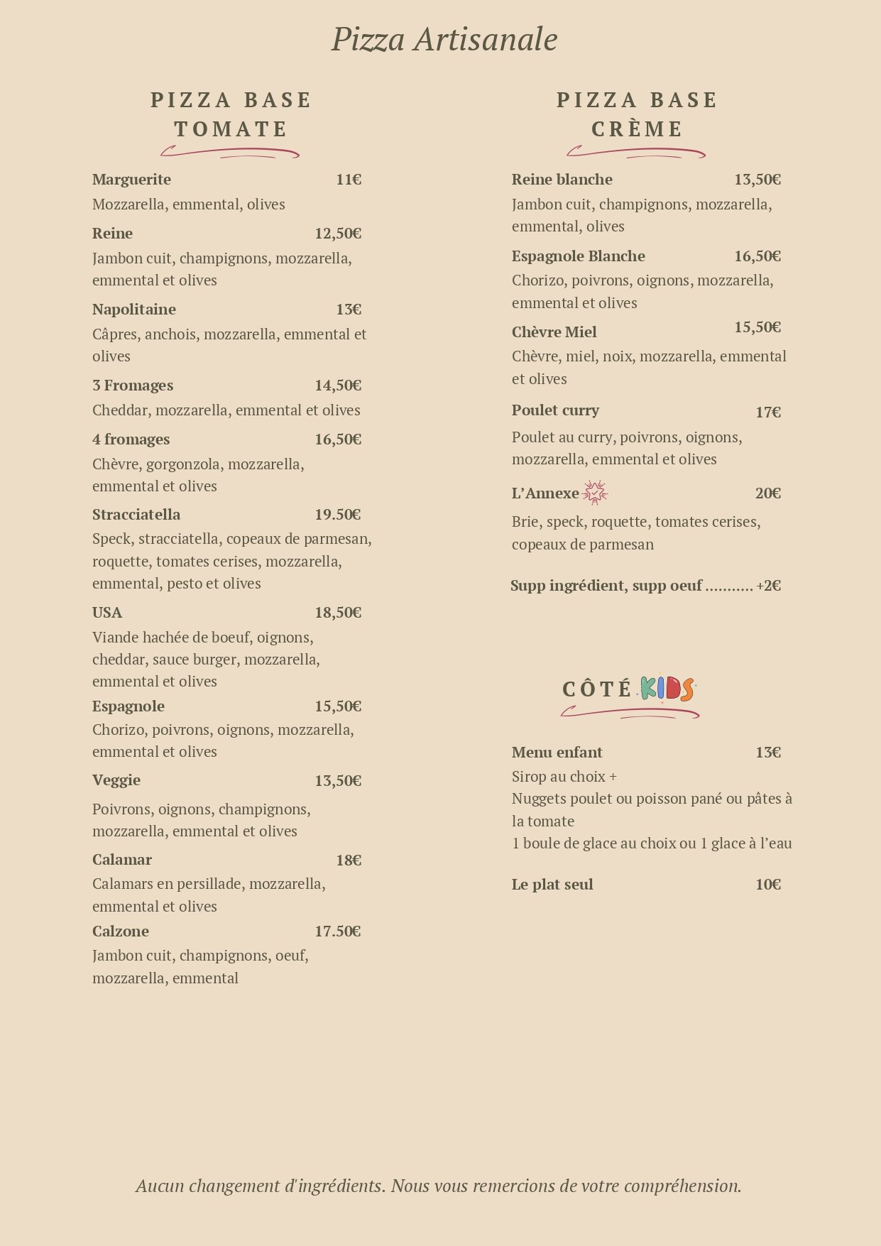 Menu page 2